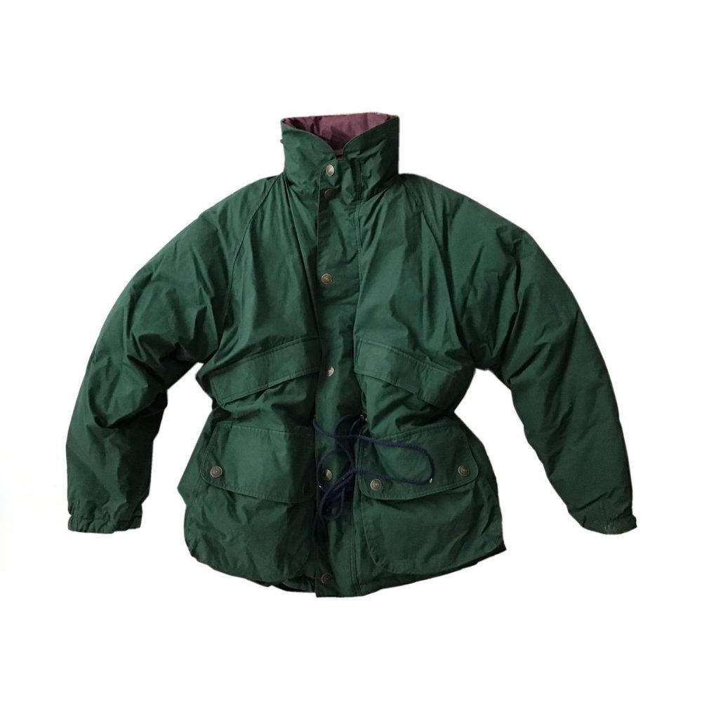 Aeropostale Goose Down Reversible Size M 3/4 Length Puffer Drawstring Waist/Zip